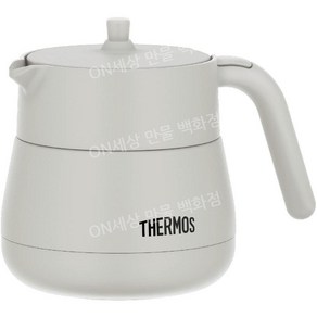 써모스 THERMOS 진공 단열 티포트 450ml 라이트그레이 TTE-450 LGY 주전자, 라이트 그레이, 라이트 그레이, 1개