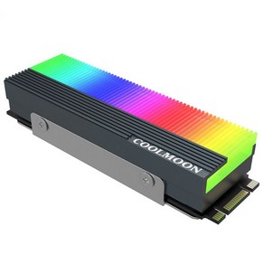 컴퓨터 PC ARGB SSD방열 M.2 NVMe 히트씽크 LED튜닝, 본상품선택, 1개