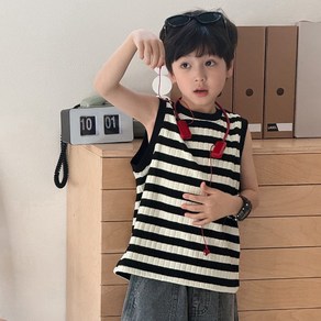 꼰띠키즈 블럭스트라이프티 아동 민소매 티셔츠