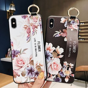 신서엔코 갤럭시S10시리즈 케이스 Galaxy Phone Case SCS-1547 블라썸 일러스트 핸드 스트랩 케이스