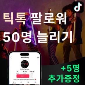 틱톡 팔로워 늘리기, 100명