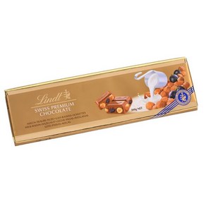 Lindt Swiss Chocolate 린트 스위스 프리미엄 초콜릿 알파인 밀크 그레이프-넛 바 300g 2개