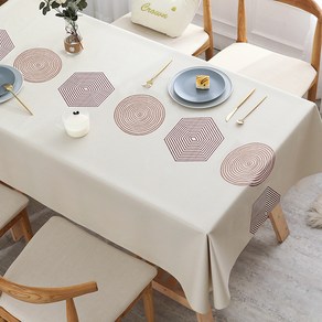 식탁보 방수 북유럽 심플 가정용 테이블보 식탁커버 슬림소녀 Tablecloth, 베이지, 140*180cm