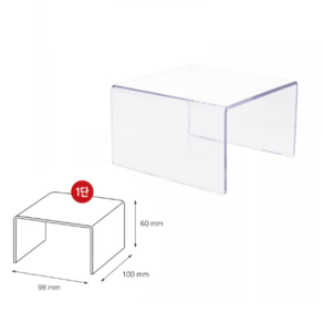 투명아크릴 ㄷ자 진열대 진열받침대 아크릴진열, MA 투명 색상, 2개