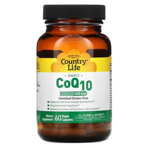 컨츄리라이프 CoQ10 100mg 60 비건 캡슐, 1개, 60개, 60정