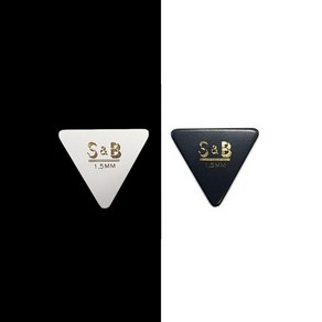 S&B 베이스 피크 낱개 기타피크 1.5mm, 검정, 1개