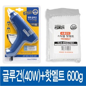 평화 글루건(대)+핫멜트(600g), 1개