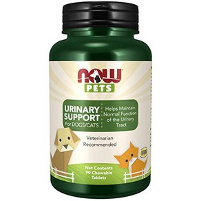 NOW Pet Health Uinay Suppot Supplement Fomul NOW 애완동물 건강 비뇨기 건강 보조제 고양이와 개용으로 제조 NASC 인증 츄, 1개