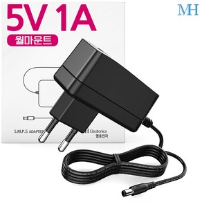 명호전자 5V 1A 어댑터 5V 1000mA 아답터 충전기 잭 5.5파이 전용, 1개