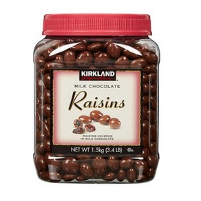 (미국배송) 커클랜드 밀크 초코 건포도 1.5kg Kikland Signatue Raisins Milk Chocolate, 1개