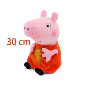 Peppa Pig Geoge 봉제 인형 PP 면 돼지 엄마 아빠 모델 장난감 애니메이션 피규어 어린이 생일 선물 30cm, [05] 무배 Peppa pig, 1개