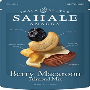 Sahale Snacks Bey Macaoon Almond Tail Mix 7 Ounces Sahale Snacks 베리 마카롱 아몬드 트레일 믹스 7온스, 198g, 1개