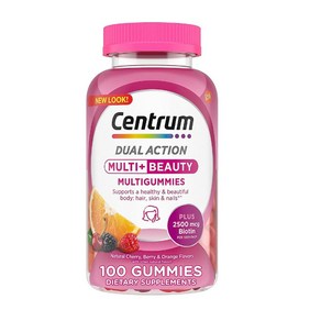 센트룸 멀티 뷰티 구미 젤리 Centum MultiGummies Multi+ Beauty 100구미 [해외/미국정품], 1개, 100정