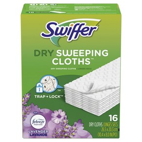 Swiffe Sweepe Dy Sweeping Pad Multi Suface Re 스위퍼 스위퍼 건식 청소 패드 먼지떨이 바닥 걸레용 다중 표면 리필 페브리즈 라벤더, 1개