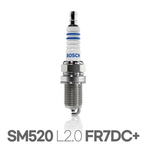 보쉬 SM520 LPG 2.0 DOHC 이트륨 점화플러그 FR7DC+, 보쉬 SM520 LPG 2.0 이트륨 FR7DC+, 1개