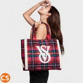 [HOLIDAY 한정세일] 빅토리아시크릿 토트 체크 백 가방 Victoias Secet Plaid Tote 크리스마스선물 26546108