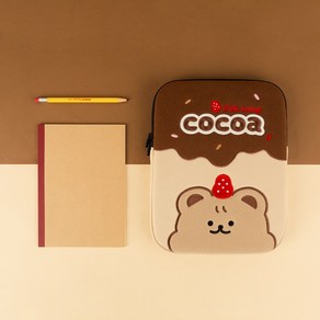 [올뉴프레임] 자수 노트북 파우치 시리얼, Cocoa, 1개