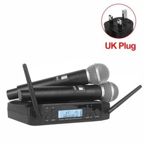 SHURE-GLXD4 무선 마이크 UHF 640-690MHz 전문 핸드 헬드 가라오케 교회 쇼 회의 스튜디오 녹음, CHINA_UK Plug