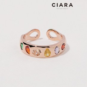 CIARA 14K Mantova 컬러 빅캐럿 볼드 반지(GoldPlated)