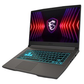 MSI 2024 씬 A15 B7UCX-R5 라이젠5 라이젠 7000 시리즈 지포스 RTX 2050, 코스모스그레이, 512GB, 8GB, Fee DOS, B7UCX-R5-232XKR