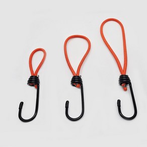 캠핑 스트레치코드 탄성줄 원훅 15cm 20cm 25cm, 스트레치코드1p_주황색(20cm)