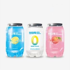 브이톡 블루레몬에이드 핑크복숭아 제로레몬 혼합세트, 350ml, 18개