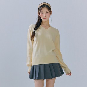 체이스컬트 여성 V-NECK 크롭 스웨터-CFRG5262C05