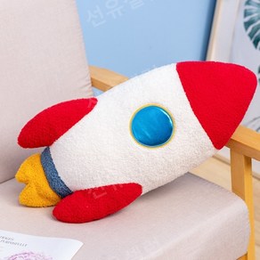 로켓 비행기 우주 비행사 인형 피규어 장난감 쿠션 선물, 로켓 2번 58cm, 1개