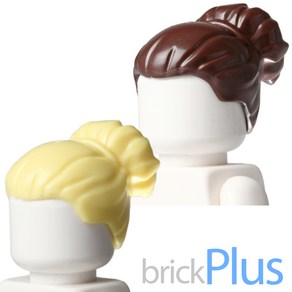 레고 부품 헤어 올림 머리 닥터 할린 퀸젤 (70912) - 금발 다크브라운 Minifig Hair Female with Large High Bun 6158322 27186