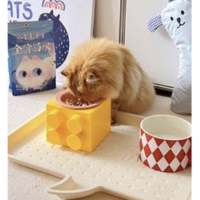 강아지 고양이 식사 매트 방수 미끄럼 방지 대형 식기 그릇 매트 그릇 사료, 중형 그레이, 1개