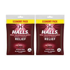 홀스 무설탕 캔디 블랙체리 Halls Suga Fee Candy 70 dops Black Chey 2개, 238g