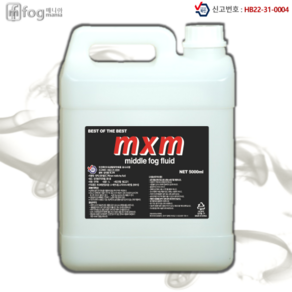 [포그매니아] KIC MXM 미들포그액 공연용 특수효과 스모그액, 5L, 1개