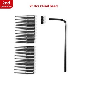 가죽 공예 부자재 날카로운 머리 교체 가능 둥근 펀치 치즐 도구, New 20 x Chisel head, 1개