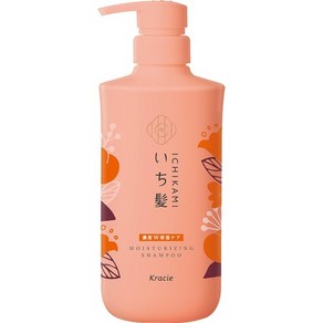 Ichikami 일발 농밀W보습케어샴푸 펌프 480ml 헤어케어 데미지케어 논실리콘 살페이트프리 아미노산 샴푸, 1개