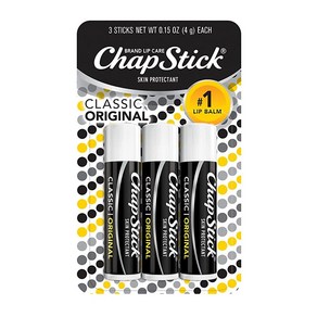 ChapStick 클래식 립밤 오리지날 0.15온스 3개입 낱개포장 (5일 내 배송)