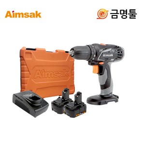 아임삭 AD418R 충전드릴 18V 2.0AH 2팩 케이스포함 2단속도조절 드릴 드라이버 작업, 1개