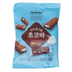 노브랜드 쿠키앤크림초코바 240g, 2개