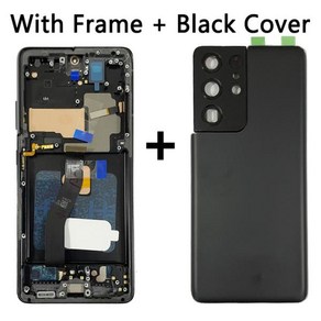 슈퍼 AMOLED 디스플레이 터치 스크린 디지타이저 삼성 S21 울트라 5G G998 LCD, 04 FameBlack Cove, 한개옵션2