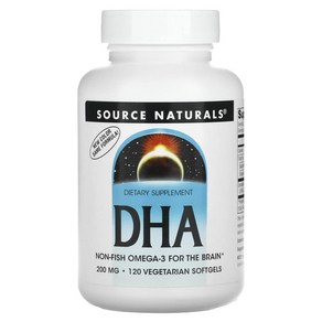 Souce Natuals 식물성 오메가 3 미세 조류 추출 DHA 200mg 식물성 소프트젤 120정, 1개