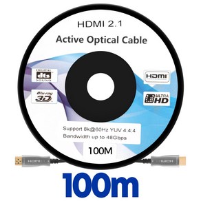 넥스트유 HDMI to HDMI 2.1v 8K 광 모니터케이블 NEXT-7100HAOC-8K, 1개, 100m