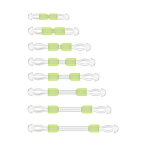 (라이트피싱) 쌍바늘 실리콘편대채비 / 목줄엉킴방지 저중량 유동찌홀더 꼬임방지 진영레져, 1개