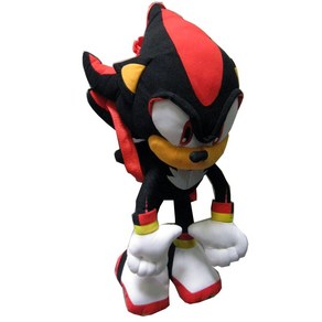 Sonic the Hedgehog Doll Plush Backpack - Shadow Backpack Black 소닉 더 헤지호그 인형 플러시 백팩 - 섀도우 백팩 블랙(24인치, 24