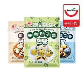 이솝 찐빵 500g + 바다친구들 찐빵 500g + 숲속친구들 찐빵 500g, 3개