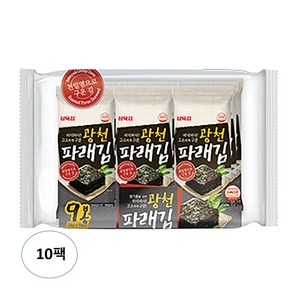 삼육김 광천 파래 도시락김 9단 4g 9봉 10팩, 90개