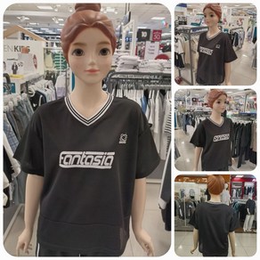 [에꼴리에] 24년 여름 핫신상! @쿨 메쉬 반팔티~ 빠른배송@ 주니어 여아용! 쿨 메쉬원단으로 시원하고 편안하며 단정 깔금하며 코디가 쉬운 4.5부 쿨 메쉬 블록코어 반팔티