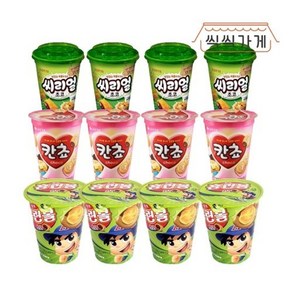 아트박스/씩씩가게 홈런볼컵 51g + 칸쵸컵 88g + 씨리얼컵 89g 4개씩 12ea, 4세트