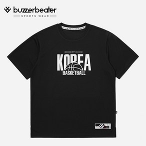 [버저비터] 농구 반팔 검정 블랙 KOERA REFLEX 티셔츠 TEE_BLACK