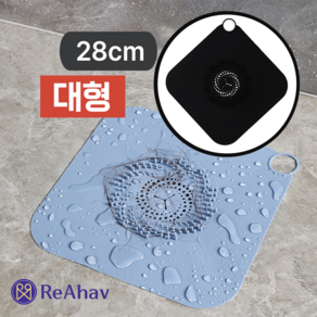 레아하브(ReAhav) 클린가드 화장실 배수구 덮개 하수구 냄새 차단, 블랙