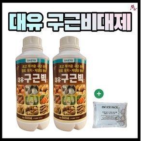 농사친구 대유 구근빅 500ml 2병 구근비대제 + em아이스팩 마늘 양파 비료, 500ml 2병 + em아이스팩, 2개