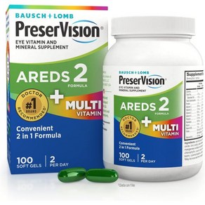 PeseVision AREDS 2 + Multivitamin 2-in-1 Eye Contains Vitamin C E & Zinc Softgels Packaging May, 1개